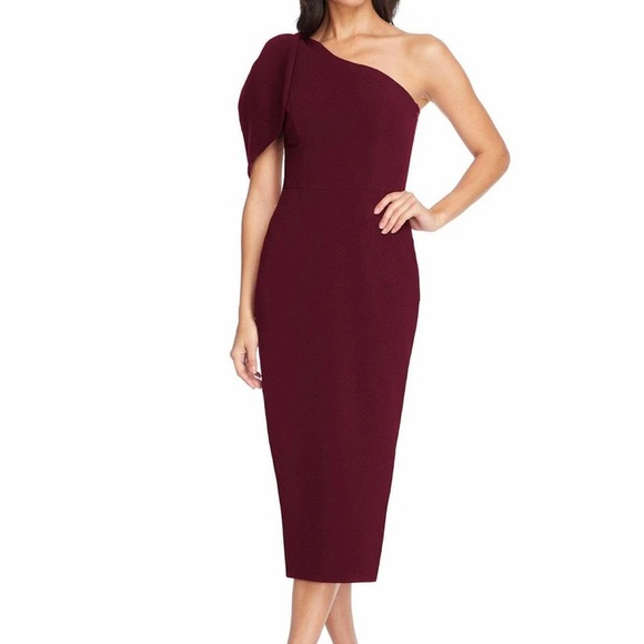 New w Tag: Dress The Population Tiffany Dress. Burgundy. Size Small - Picture 3 of 15